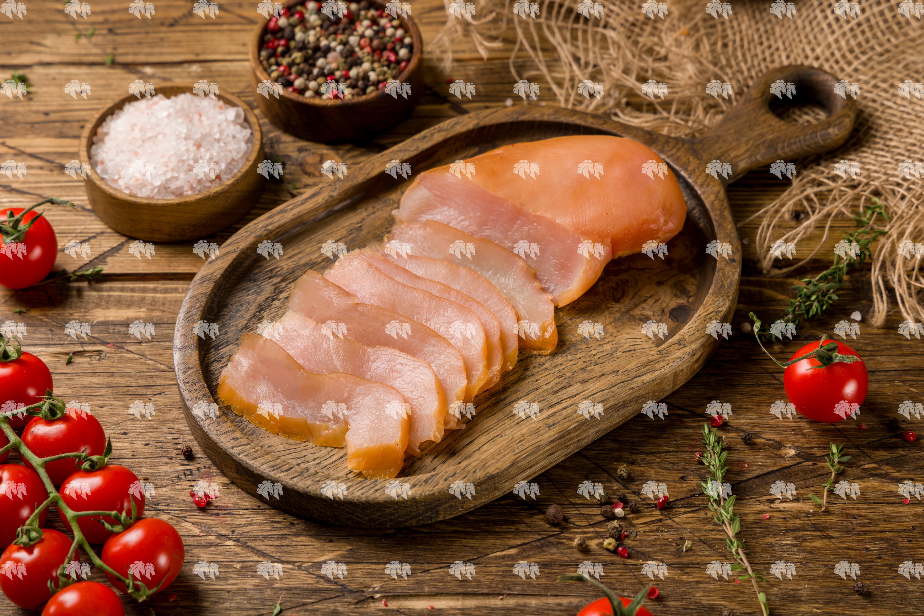 Карпаччо сырокопченое из грудки курицы