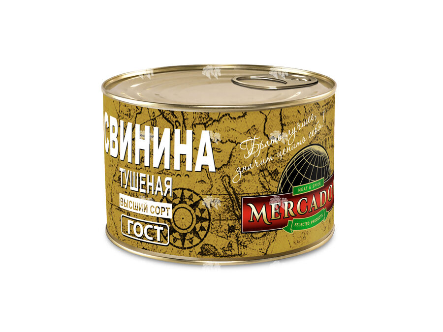 Свинина тушеная высший сорт, ГОСТ, 325 г