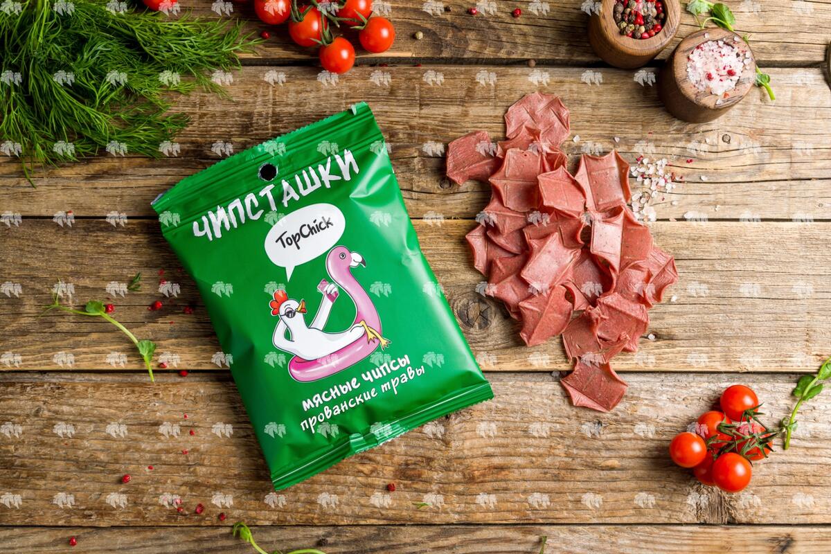 Мясные чипсы "Прованские травы" сыровяленые