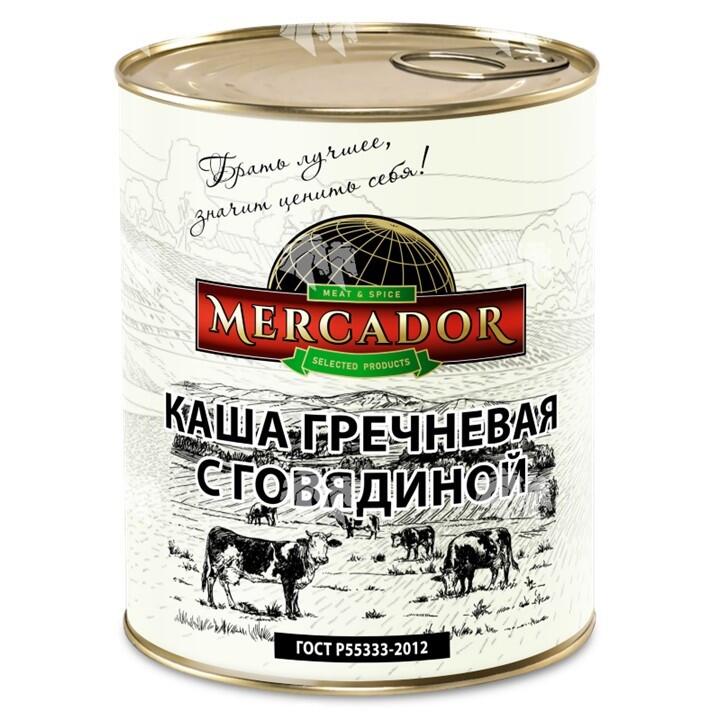 Каша гречневая с говядиной, ГОСТ Р55333-2012, 338 г