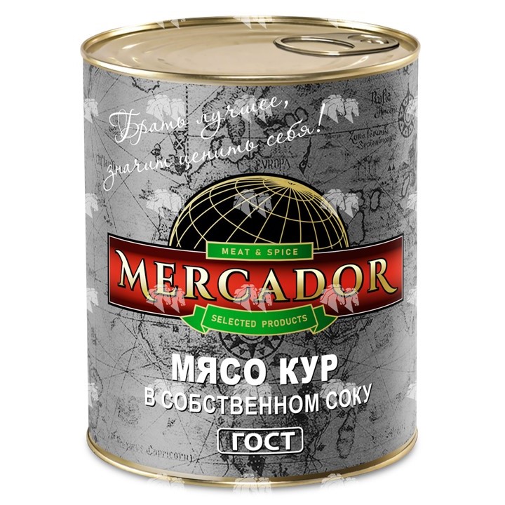 Мясо кур в собственном соку, ГОСТ 28589-2024, 338 г
